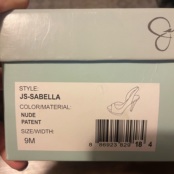 Abella Nude Patent High Heels - Picture 1 of 3
